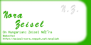 nora zeisel business card